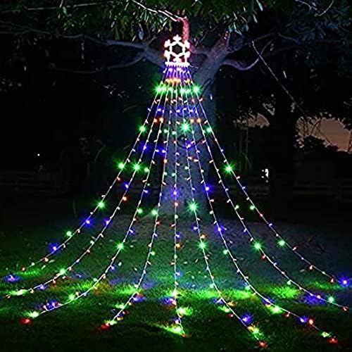 Weimay אורות כוכבי חג המולד חיצוניים חיצוניים 317 אורות כוכב LED קישוטי חצר חג המולד 9 אורות מיתר
