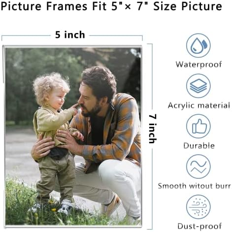 מסגרת תמונה אקרילית של DZZ 5x7, תצוגת מסגרת תמונה ברורה 5x7 תמונות, מסגרת תמונה ברורה של קיר לבית,