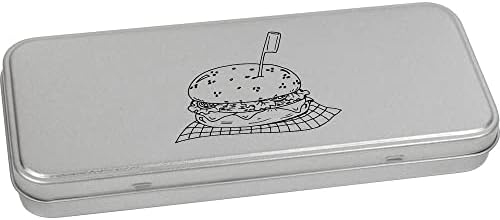 Azeeda 'Burger' מתכת צירים מכתבים פח/קופסת אחסון