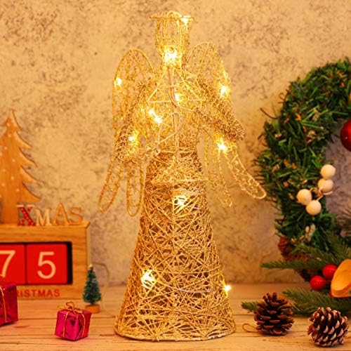 Pretyzoom Led Angel Toem Topper 12 LED TREETOP לחג המולד לקישוטי עץ חג המולד מעדיפים מסיבת קישוט לחג