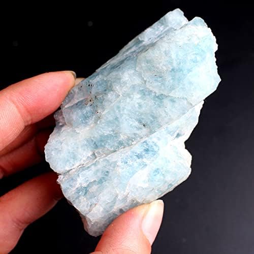 216 טבעי כחול מחוספס אקוומרין קריסטל גלם כתוש אבן ריפוי דגימת מינרלים תכשיטי עשה זאת בעצמך עיצוב הבית