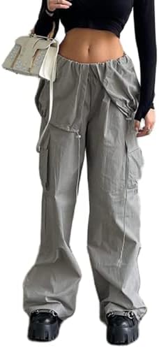 מכנסי מטען רחבים מכנסי מטען נמוך מכנסי טרנינג רגל רחבה מכנסי טרנינג רגל רחבה מכנסיים רצועות כיס רופפות