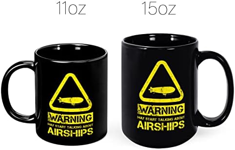 ספל מפלצת - אזהרה עשויה להתחיל לדבר על ספינות אוויר ספל מתנה מצחיק - ספל קפה קרמי / כוס, מתנה