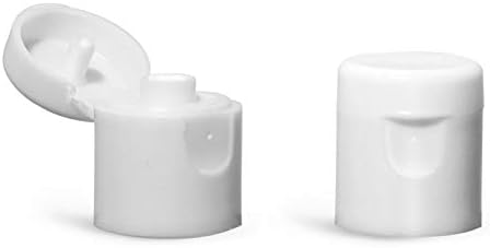16 אונקיה של בקבוקים עגולים קוסמו, פלסטיק לחיות מחמד ריק ללא מילוי BPA, עם כובעי עליון מהפכים לבנים