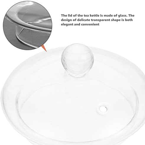 כיסוי קומקום שקוף של המוטון החלפת מכסה מכסה מכסה זכוכית תה קומקום מכסה קומקום עגול