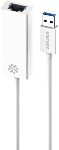 Kanex USB 3.0 למתאם Ethernet של ג'יגה-בייט התואם ל- Windows ו- Mac iOS-White