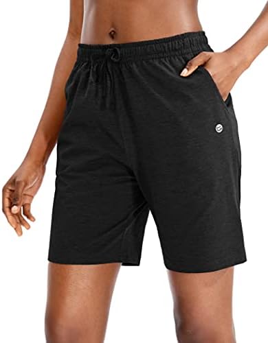 גרם הדרגתי נשים של ברמודה ג 'רזי מכנסיים קצרים עם כיסים עמוקים 7 ארוך מכנסיים קצרים לנשים טרקלין הליכה