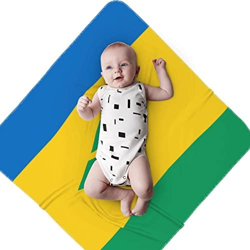 דגל של שמיכת תינוקות של סנט וינסנט גרנדינים מקבלת שמיכה לעטוף כיסוי יילוד של תינוקות.