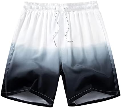 מכנסיים קצרים של Ozmmyan Running לגברים שיפוע חוף מותניים אלסטיים ישר מכנסיים קצרים חוף ספורט מהיר