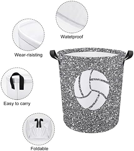 סליברי כדורעף דקורטיבי סל כביסה מתקפל סל כביסה כביסה סל בגדי אחסון תיק