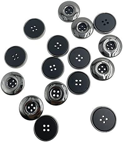 20 יחידות כפתורי מתכת גדולים לתפירה, כפתורי בלייזר עגולים של 4 חורים, כפתור מעילי חליפה של 25 ממ מתאים לתפירה