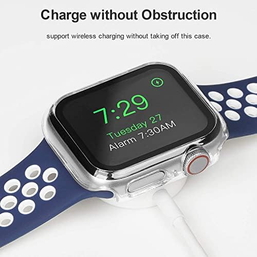 Baozai 2 חבילה מגן מסך זכוכית מזג תואם למארז Apple Watch 41 ממ, כיסוי מלא מארז Iwatch קשה לסדרה