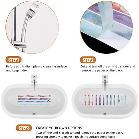 Secopad Anti Slip Slip Slips מקלחת 24 PCS רצועות אמבטיה מדבקות דבק למדרגות מקלחת אמבטיה אמבטיות סולמות