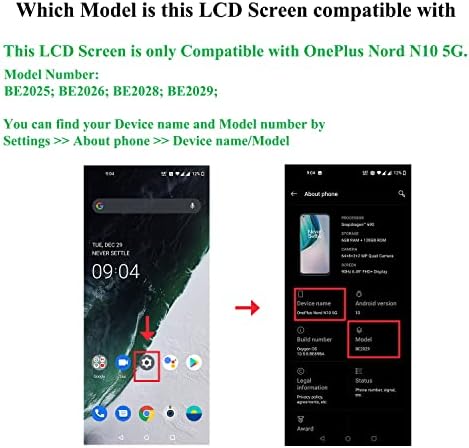 VIIMON עבור OnePlus NORD N10 5G OEM LCD מסך עם החלפת מסגרת תואמת ל- NORD N10 5G BE2025 BE2026 BE2028