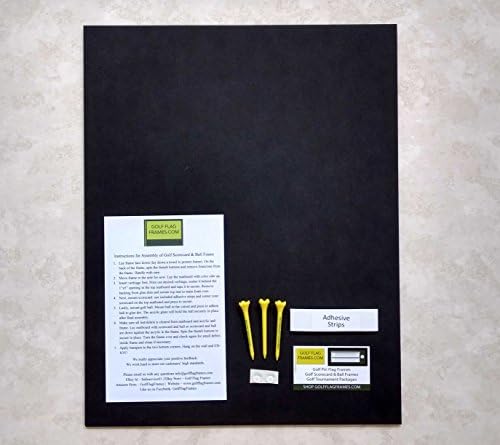 11x10 מסגרת כרטיס ניקוד גולף צבעוני, דפוס BRN-002, מחצלת ירוקה; הכרטיס לא כלול