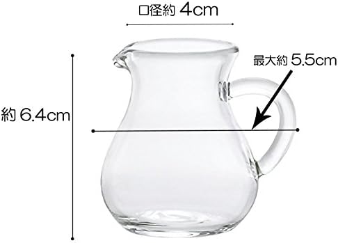 Aderia H-4749 קנקן חלב זכוכית, 2.7 פלורידה, urn, m, סט של 6