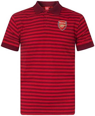 Arsenal FC כדורגל רשמי מתנת כדורגל חולצת פולו פסים אדומה Marl XXL