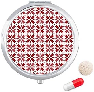 חג המולד קישוט דפוס אדום לבן גלולת מקרה כיס רפואת אחסון תיבת מיכל מתקן