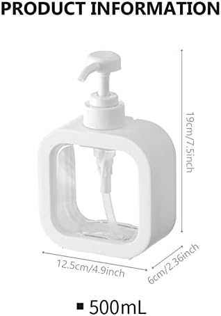 2 PCS מתקן סבון בסגנון פשוט, בקבוק קרם של 500 מל למילוי חוזר למפזרי סבון אורגניים נוזלים סבונים