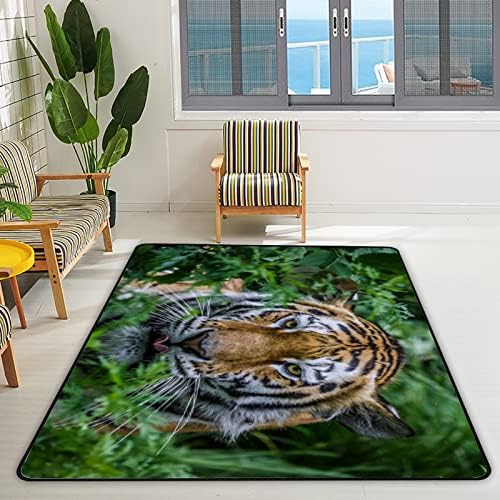 זוחל שטיח מקורה משחק מחצלת AMUR TIGER לסלון חדר שינה חינוכי חינוך חינוכי שטיחים שטיחים 80x58in