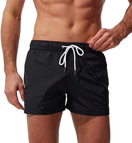 גזעי שחייה של גברים בגודל 7 אינץ 'חריפים מהירים יבש אלסטי מותניים מכנסיים קצרים בקצרה בגדלי ים