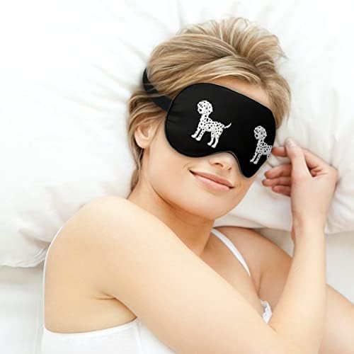 מסכות עיניים רכות של כלב דלמטי עם רצועה מתכווננת קלה משקל נוח כיסוי עיניים לשינה