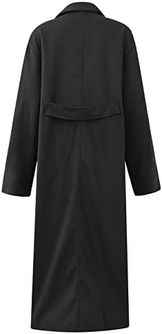 מועדפי סתיו לנשים 2022 כיס צבע אחיד בכיס שרוול ארוך שרוול דש צמר מעיל מעיל מעיל תלבושות חורף