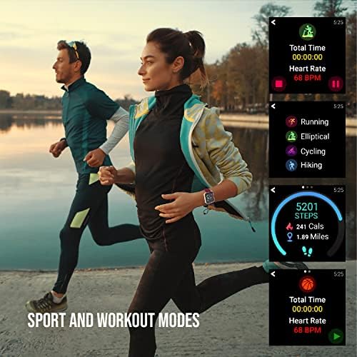 Itouch Air 3 Smartwatch Fitness Tracker עם גשש דופק, מונה צעד, התראות, צג שינה לגברים נשים