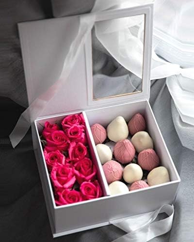 Unikpackaging Premium Equium Shape Box פרחים, קופסאות מתנה לסידורי פרחי יוקרה ומתנה, סט של 2 יח '