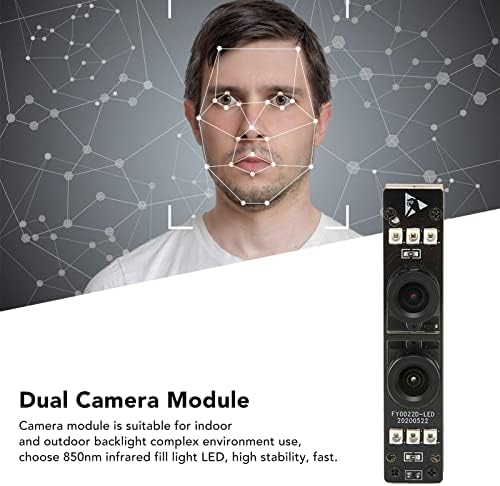 מודול מצלמה, פעולת יציבה רב -תכליתית זיהוי פנים מיני מודול מצלמה כפול עיוות עיוות HD חינם של 90 מעלות