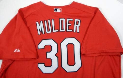 סנט לואיס קרדינלס מארק מולדר 30 משחק הונחה תרגול עטלפים של ג'רזי אדום 351 - משחק משומש גופיות MLB