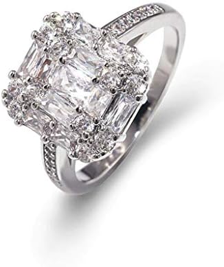 תכשיטי מתנה, נשים אופנתי אישית מתכת מלא יהלומי זירקון נשי טבעת 6 גודל לבחור