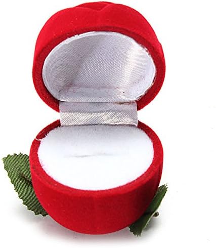 רומנטי קטיפה עלה חתונה טבעת תיבת עגיל שרשרת תכשיטי תיבת על ידי 24/7 חנות