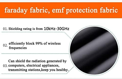 בד Faraday WZGLOD, EMI RFID SHIEDING-BLOCK WIFI/RF אנטי-קרינה אנטי-קרינה חוסם EMF והגנה על EMP מפני