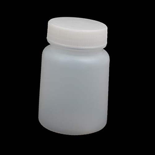 X-DREE 10 יחידות 30 מל HDPE צילינדר פלסטיק רחב דגימה בקבוק בקבוק לבן (10 יחידות 30 מל HDPE Cilindro