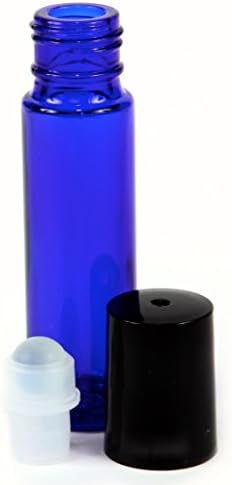 24, קובלט כחול, 10 מל גליל זכוכית על בקבוקים עם טפטפת של 3-3 מל
