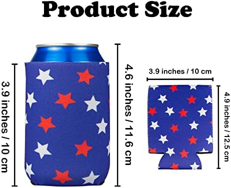 12 יחידות יכול קריר שרוולים-אמריקאי דגל סודה בירה לשתות קולי-מבודד מתקפל קריר מחזיק כדי זכוכית או בקבוק