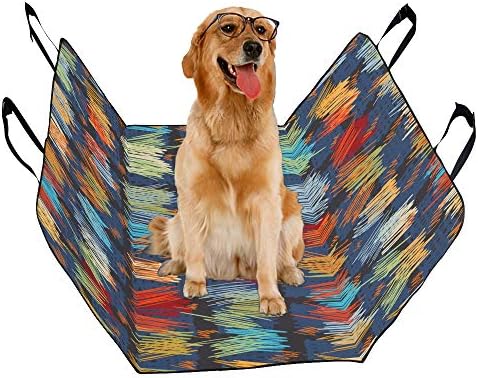 כיסוי מושב כלב מותאם אישית כיף עיצוב סגנון יד נמשך חמוד הדפסת רכב מושב מכסה לכלבים עמיד למים החלקה עמיד רך