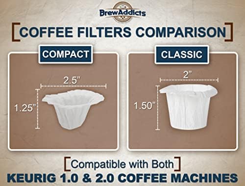 מכורים לחלוט 300 מסנני קפה נייר-עיצוב קומפקטי לשימוש חד פעמי מסנן קפה עבור קיוריג 1.0 & מגבר;