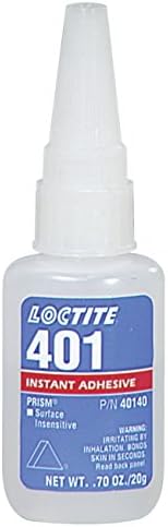 Loctite 40140 Clear 40140 401 PRISM משטח דבק מיידי חסר רגישות, בקבוק 20 מל