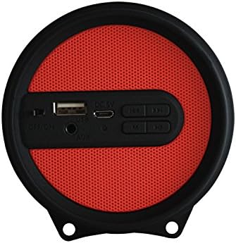 AXESS SPBL1043 MINI נייד Bluetooth Hi-Fi Bluetooth רמקול עם פנסי LED רוקדים, אדום