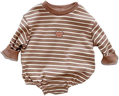 FAMUKA תינוק רומפר סווטשירט כותנה כותנה באביב בגדי סתיו בנות בנות בגד גוף אחד