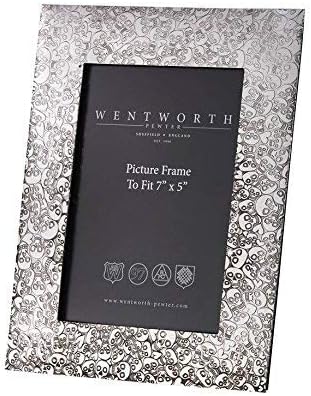 Wentworth Pewter - אהבה גולגולת פיוטר מסגרת/מסגרת תמונה לקחת 7 x 5