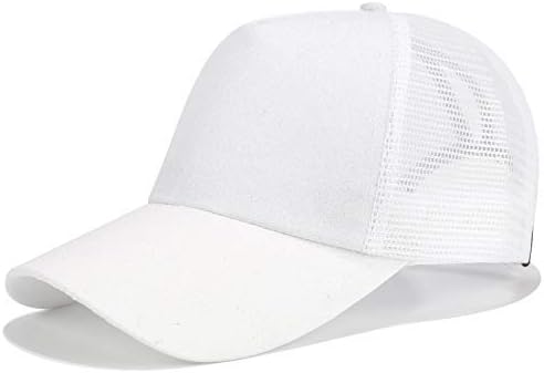 כובע שמש קוקו לנשים - כובע בייסבול עם רשת לקוקו ולחמניות