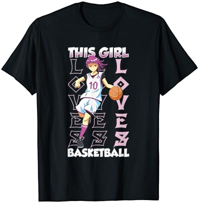 הבחורה הזו אוהבת חולצת טריקו של קבוצת משחק שחקן כדורסל