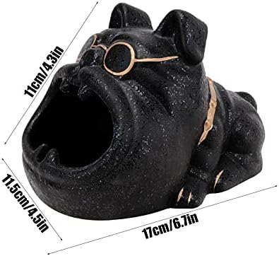 Doitool Ceramic Athray כלב- מחזיק אפר פתוח בסגנון פה מצויר כלב בולי כלב פשרי סיגריות לקישוט מכוניות ביתיות