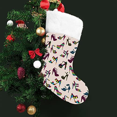 נעלי נעלי עקב גבוהות בהתאמה אישית של גרב חג מולד ביתי קישוטי עץ עץ חג המולד