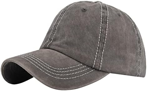 גברים ונשים ג'ינס רטרו שטוף והיה ישן שהושמד שיא כובע מוצק כובע בייסבול כובע קטן
