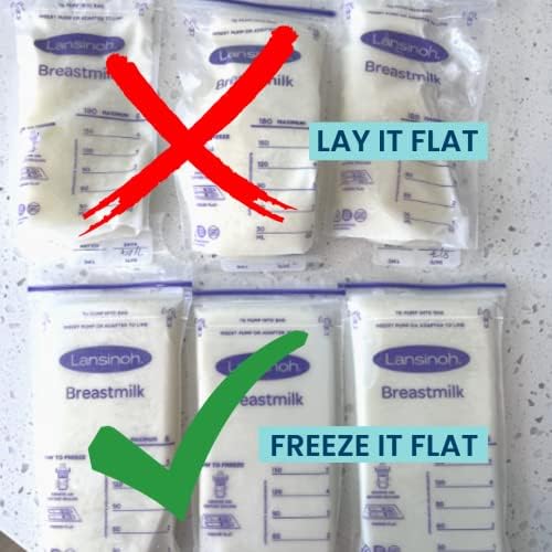 להקפיא אותו שטוח: ארגונית עבור מקפיא אחסון של שד חלב שקיות. השתמש בדחיסה כדי להפחית דליפות ויכולת אחסון כפולה.