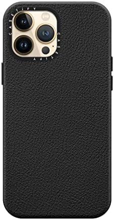 מארז עור Casetify תואם ל- Magsafe לאייפון 13 Pro Max - Jet Black